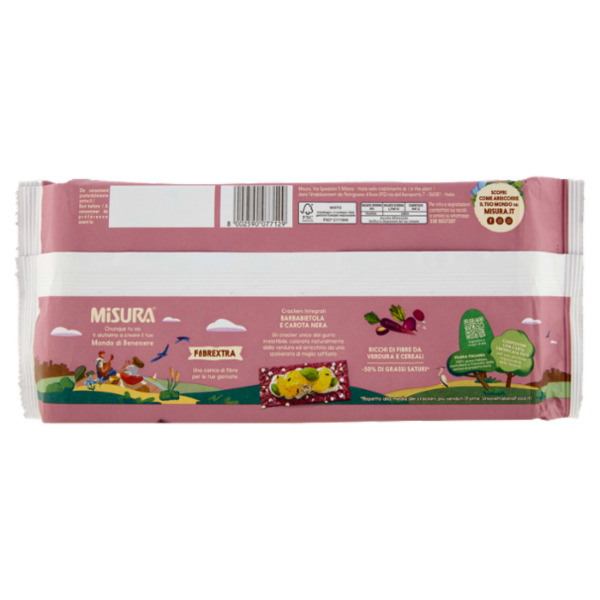 Misura Fibrextra Crackers Integrali Barbabietola e Carota Nera 355 g
