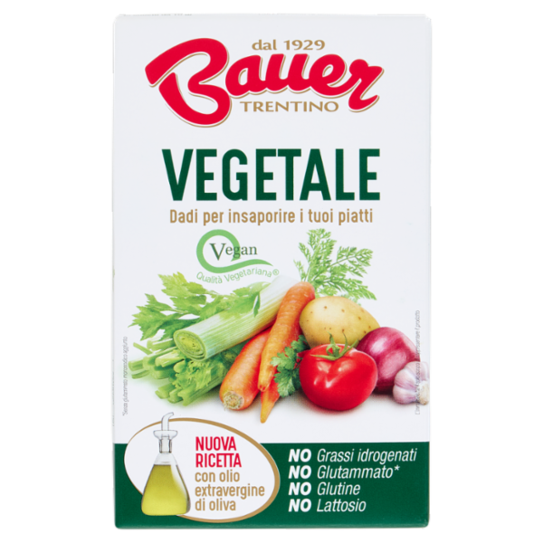 Bauer Vegetale Dadi per insaporire i tuoi piatti 8 x 10 g