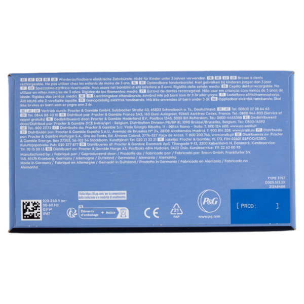 Oral-B Spazzolino Elettrico Denti Ricaricabile Pro Series 1 Nero Travel Edition