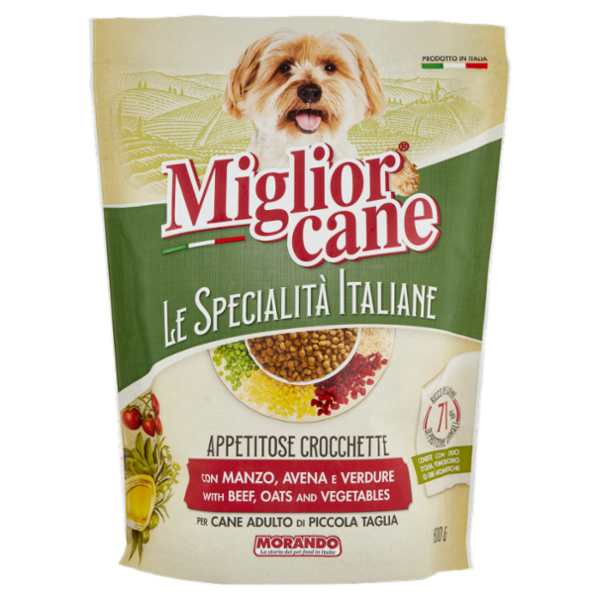 Migliorcane Le Specialità Italiane Crocchette Manzo, Avena, Verdure Cane Adulto Piccola Taglia 800 G