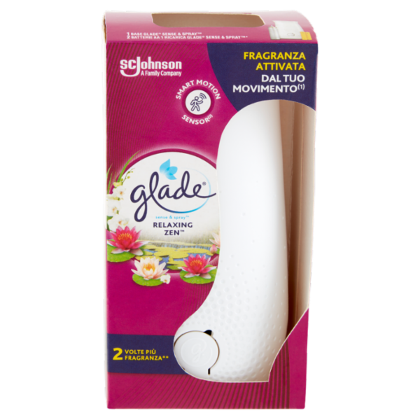 Glade Sense&Spray Profumatore per Ambienti con Sensore smart di Movimento Fragranza RelaxingZen 18ml