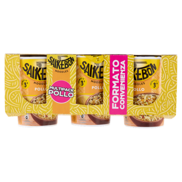 Saikebon Noodles Multipack Pollo 3 x 60 g