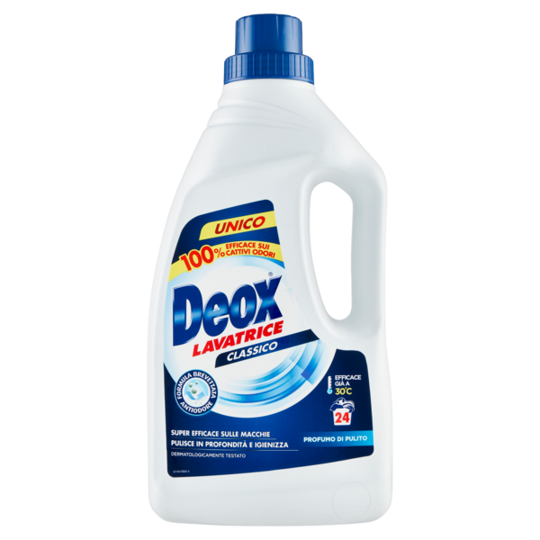 Deox Lavatrice Classico Profumo di Pulito, 24 lav, 1200 ml