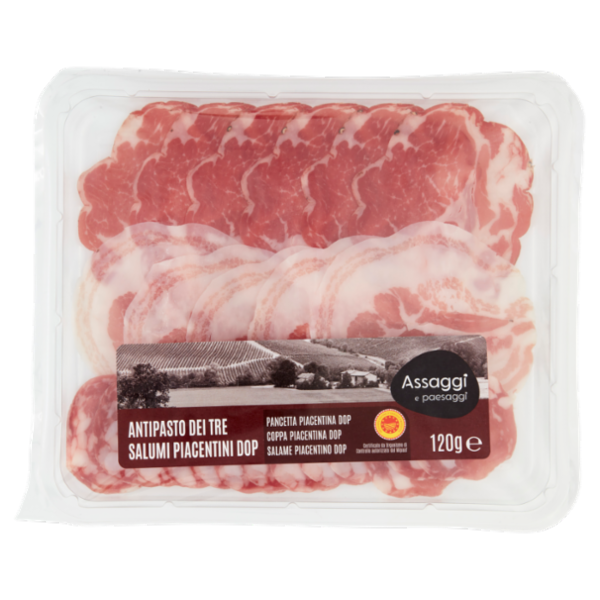 Assaggi e paesaggi Antipasto dei Tre Salumi Piacentini DOP 120 g