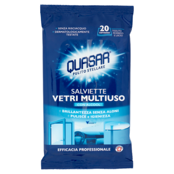 Quasar Salviette Vetri Multiuso 20 pz