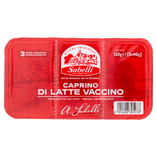 Sabelli Caprino di Latte Vaccino 3 x 40 g