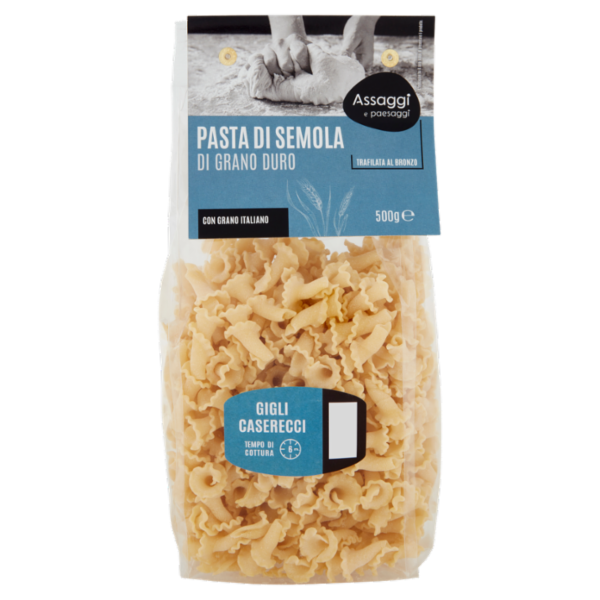 Assaggi e paesaggi Pasta di Semola di Grano Duro Gigli Caserecci 500 g