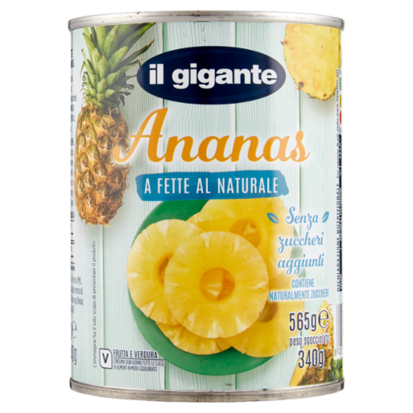 IL GIGANTE Ananas a Fette al Naturale 565 g