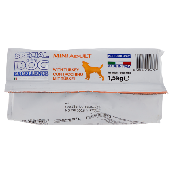 Special Dog Excellence Mini Adult con Tacchino 1,5 kg