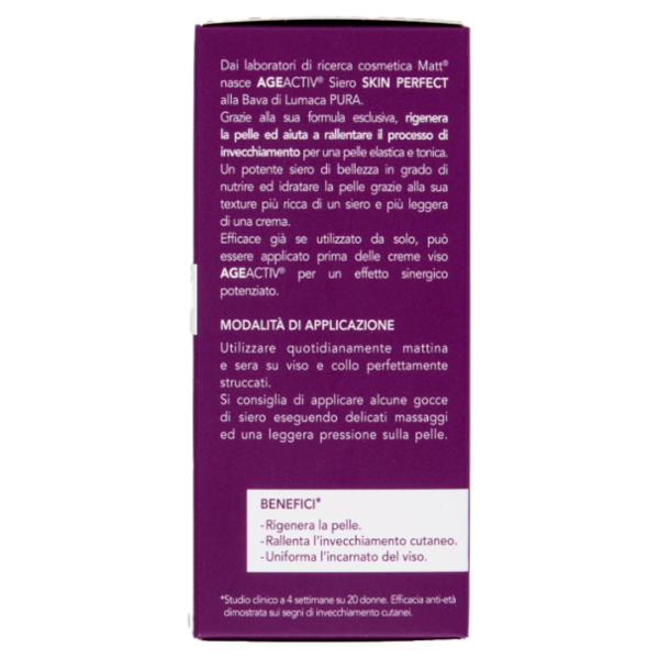 Matt Age Activ Skin Perfect Siero Viso e Collo Bava di Lumaca Pura 30 ml