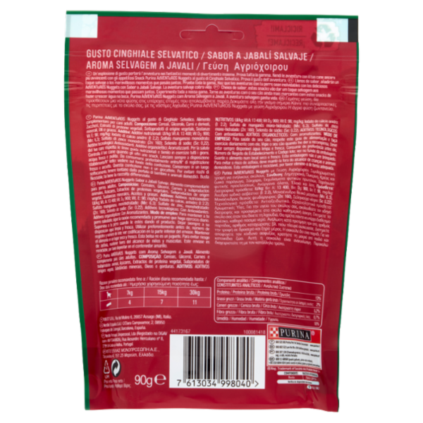 PURINA ADVENTUROS Nuggets Cinghiale Selvatico 90 g
