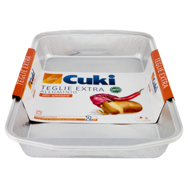 Cuki Cuoce Teglie Extra Alluminio alto spessore 8 Porzioni 2 pz