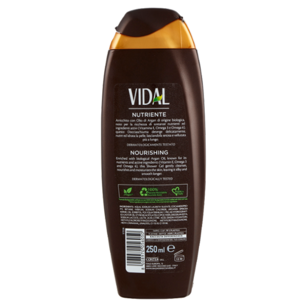 Vidal Argan Oil Docciaschiuma Olio di Argan Biologico 250 ml