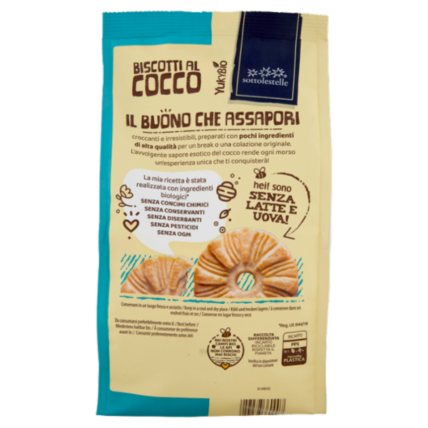 YukyBio Senza Lieviti Biscotti al Cocco 300 g