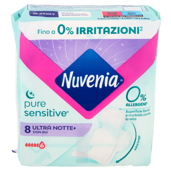 Nuvenia pure sensitive Ultra Notte+ con Ali 8 pz