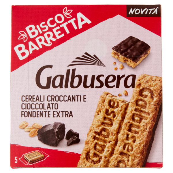 Galbusera BiscoBarretta Cereali croccanti e cioccolato fondente extra 5x46 g