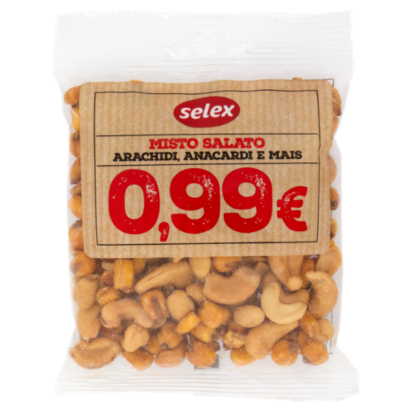 Selex Frutta Secca Mista Tostata e Salata 100 g