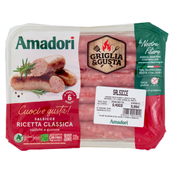 Amadori Salsicce Ricetta Classica 0,400 kg