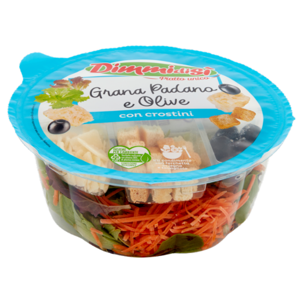 DimmidiSì Piatto unico Grana Padano e Olive con crostini 120 g