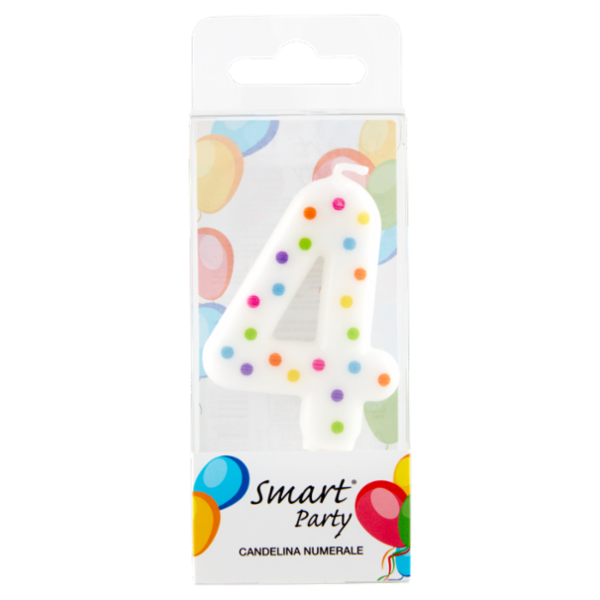 Smart Party Candelina Numerale 4 1 pz