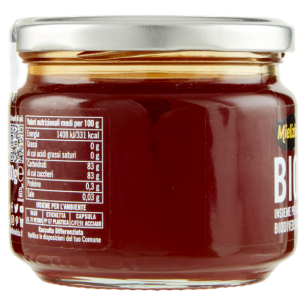 Mielizia Bio Miele Italiano di Bosco non Pastorizzato Lazio e Toscana 300 g