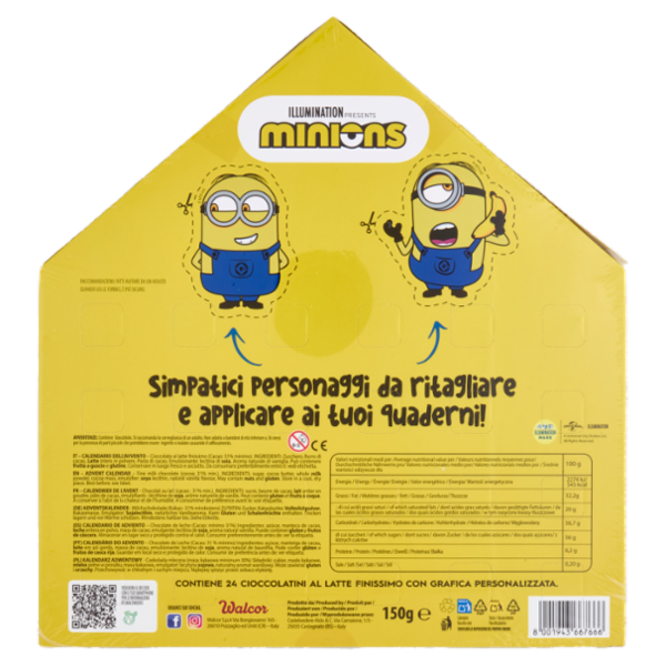 Walcor Calendario dell'Avvento minions 150 g