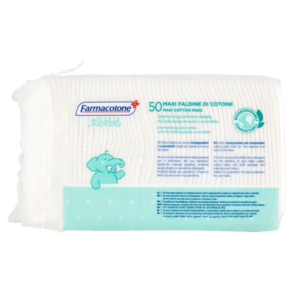 Farmacotone bebé Maxi Faldine di Cotone 50 pz
