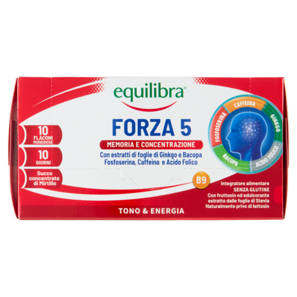 equilibra Forza 5 Memoria e Concentrazione 10 Flaconi Monodose 150 ml