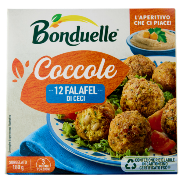 Bonduelle Coccole 12 Falafel di Ceci Surgelato 180 g