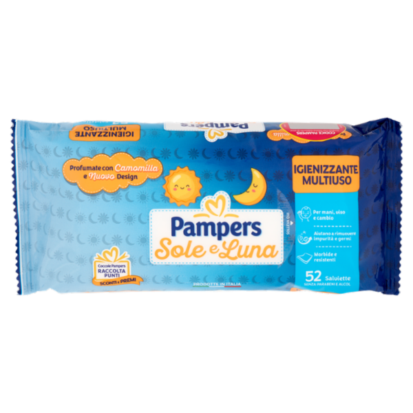 Pampers Sole e Luna Salviette 52 pz