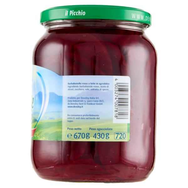 il Picchio Bietole Rosse a fette in agrodolce 670 g