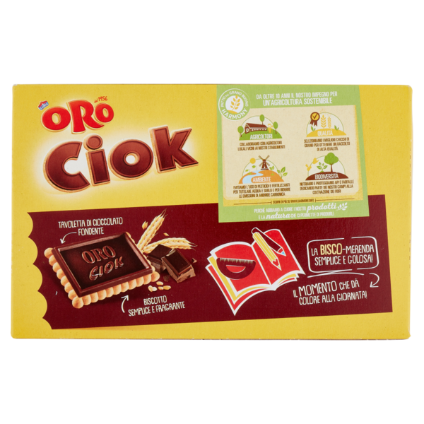 Oro Ciok biscotto con Tavoletta di Cioccolato fondente - 8 x 25 g