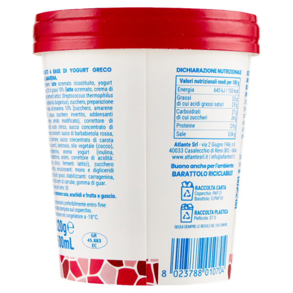 Pavlakis Gelato di Yogurt Greco Amarena 320 g