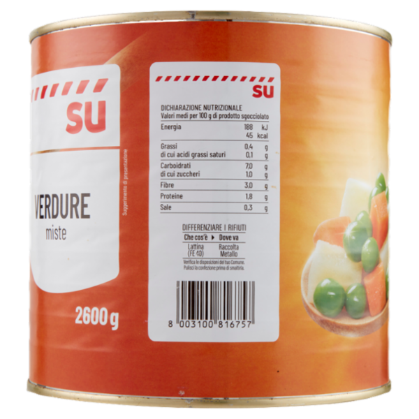 Sù Verdure Miste Lessate 2600 g