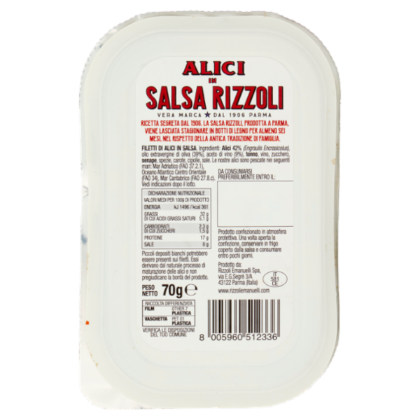 Rizzoli Alici in Salsa 70 g