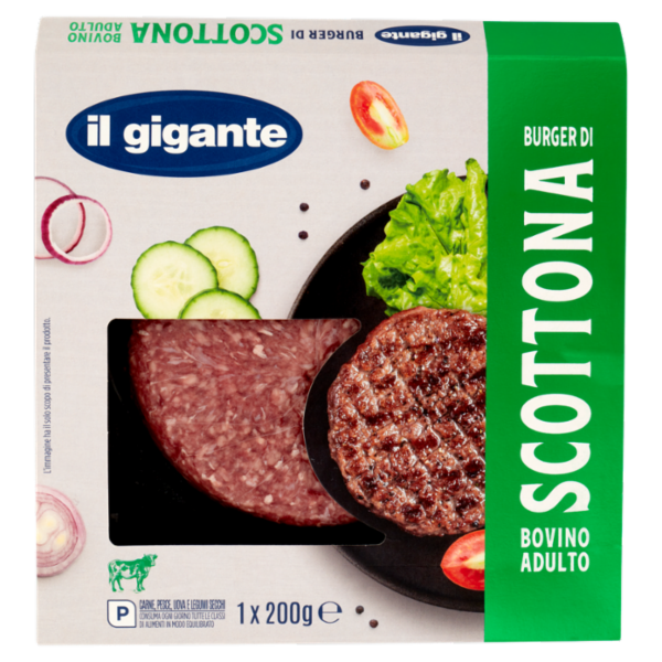 IL GIGANTE Burger di Scottona Bovino Adulto 200 g