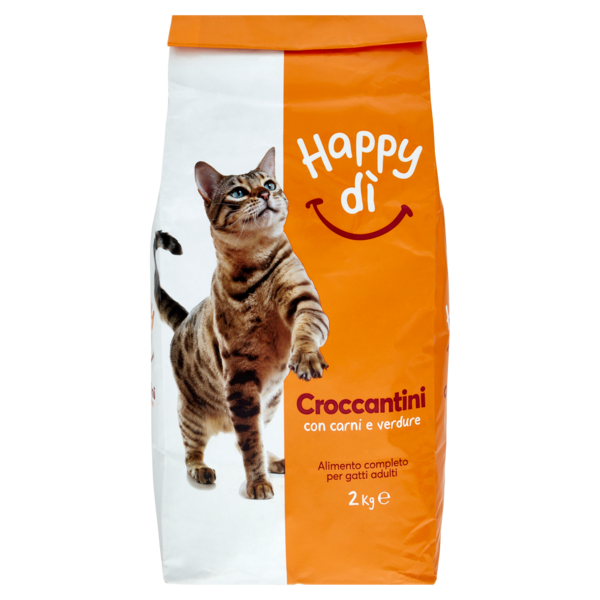 Happy dì Gatto Croccantini con Carne 2 kg