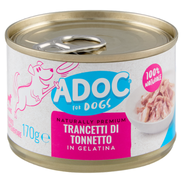 ADoC For Dogs Naturally Premium Trancetti di Tonnetto in Gelatina 170 g