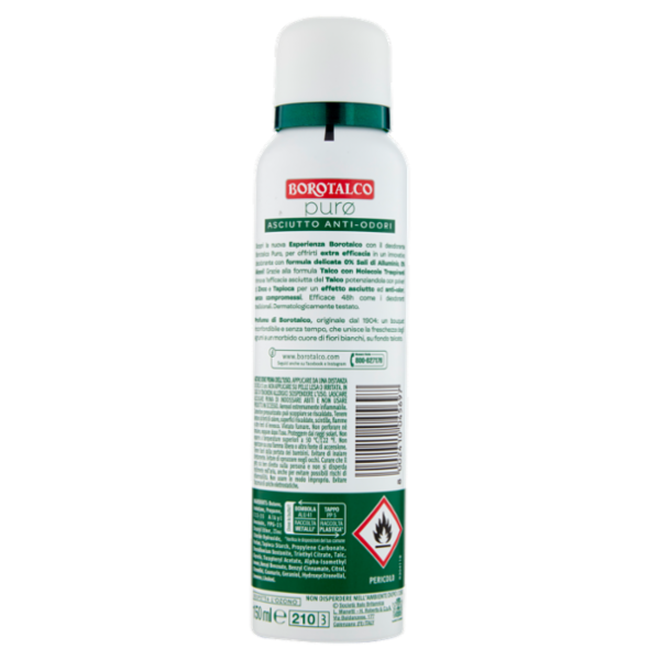 Borotalco purø Profumo di Borotalco Deo 0% Sali 150 ml