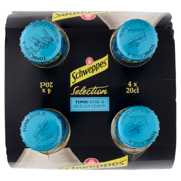 Schweppes Selection Tonic Basil & Sicilian Lemon cluster 4 x 0,20L ow