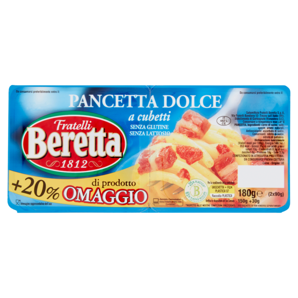 Fratelli Beretta Pancetta Dolce a cubetti 2 x 90 g