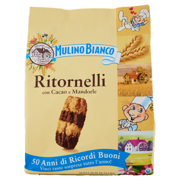 Mulino Bianco Ritornelli Biscotti con Cacao e Mandorle 700g