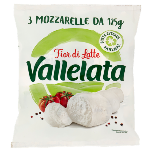 Vallelata Fior di Latte Mozzarelle 3 x 125 g