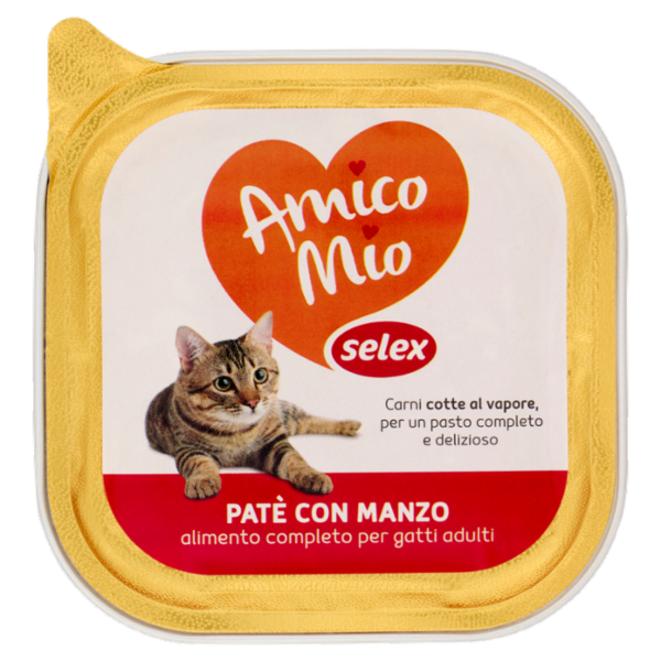 Selex Amico Mio Paté per Gatto con Manzo 100 g