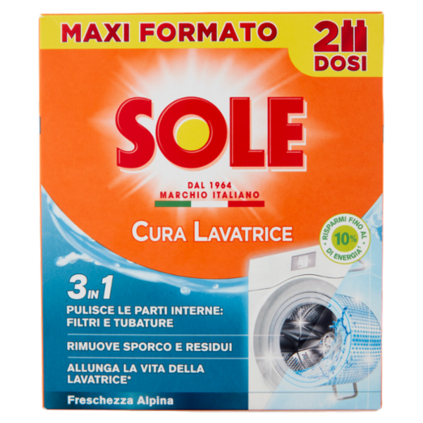 Sole Freschezza Alpina Cura Lavatrice 250 ml x 2