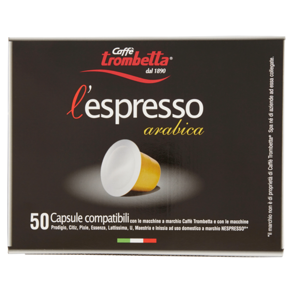 Caffè trombetta l'espresso arabica Capsule 50 pz