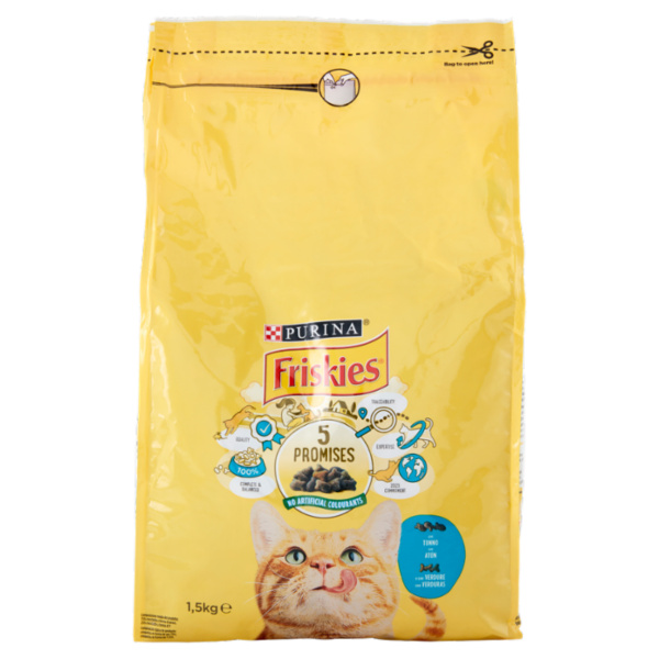 PURINA FRISKIES Gatto Adult Con Tonno e con Verdure 1,5 kg