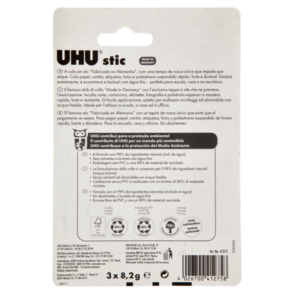 UHU stic 3 x 8,2 g