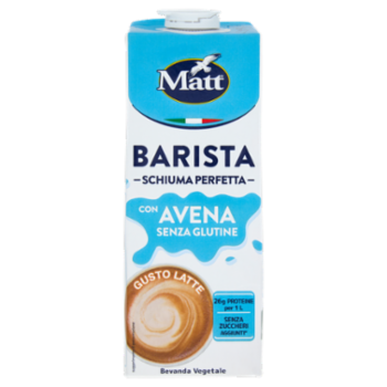 Matt Barista Schiuma Perfetta Con Avena Senza Glutine Gusto Latte 1 L