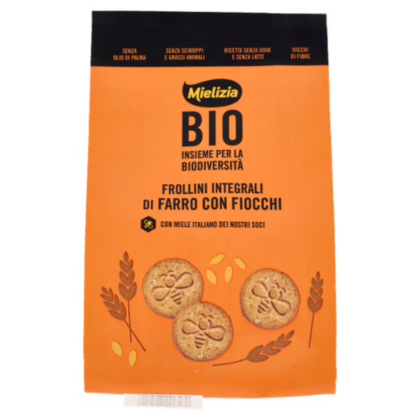 Mielizia Bio Frollini Integrali di Farro con Fiocchi 250 g